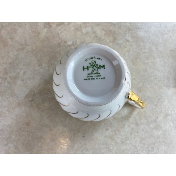 Sutherland H&M White With Gold Swirl 50th Anniversary  Fine Bone China  Tea Cup - Picture 7 of 9